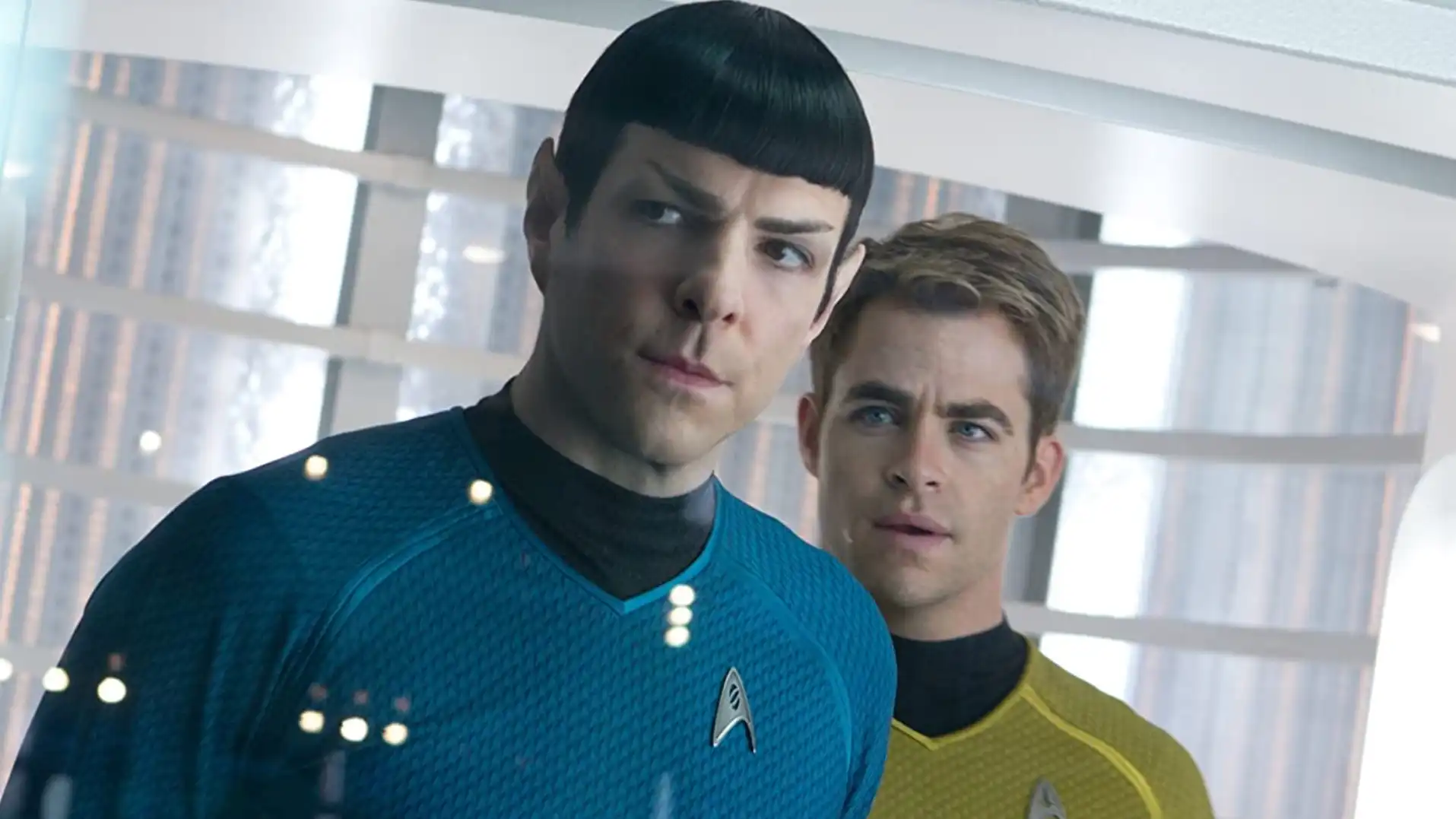 Zachary Quinto and Chris Pine in Star Trek
